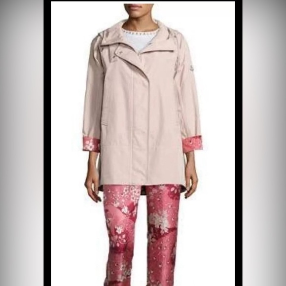 Moncler Jackets & Blazers - Moncler Pulsatille Hooded Canvas Jacket, Blush